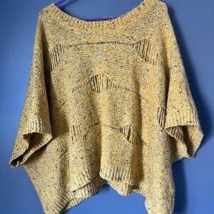 Urban Decay Mustard Poncho Sweater